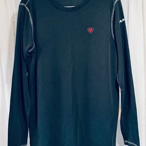 Ariat Men's FR Flame-Resistant Crew Neck Long-Sleeve Work Shirt